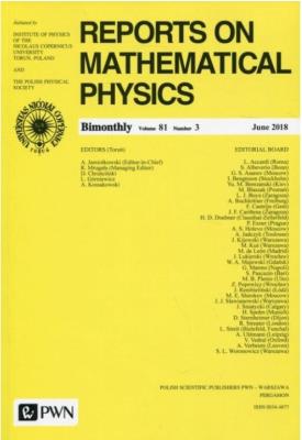 Okładka książki Reports on Mathematical Physics 81/3