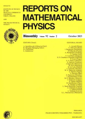 Okładka książki Reports on Mathematical Physics 92/2