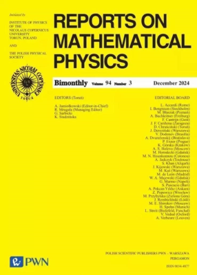 Okładka książki Reports on Mathematical Physics 94/3