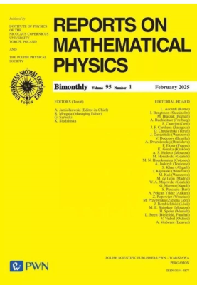 Okładka książki Reports on Mathematical Physics 95/1