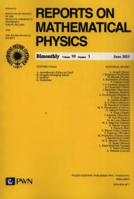 Reports on Mathematical Physics 95/3/2025. Wydawca: Wydawnictwo Naukowe PWN. SmakLiter.pl Opakowanie Reports on Mathematical Physics 95/3/2025