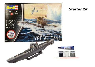 Revell Starter Kit-German Submarine Type VII C/41. Wydawca: Revell. SmakLiter.pl Opakowanie Revell Starter Kit-German Submarine Type VII C/41