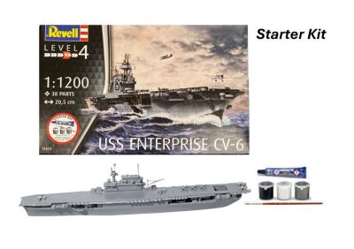 Revell Starter Kit - USS Enterprise CV-6. Wydawca: Revell. SmakLiter.pl Opakowanie Revell Starter Kit - USS Enterprise CV-6
