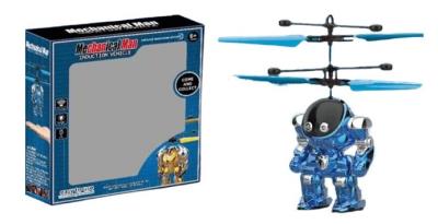 Opakowanie Robot Mech latający nad dłonią niebieski