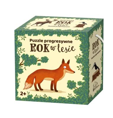 Okładka książki Rok w lesie. Puzzle progresywne