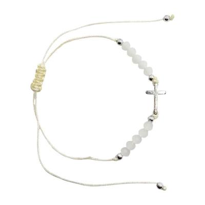 Opakowanie Różaniec 10-tka różańca biała z krzyżykiem