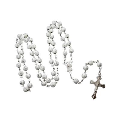 Opakowanie Różaniec biały krzyżyki