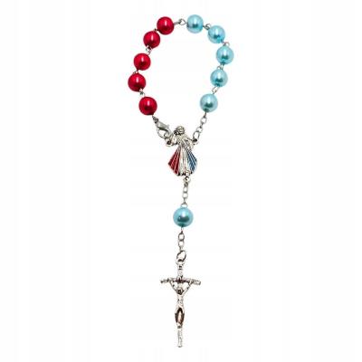 Opakowanie Różaniec do samochodu Jezu Ufam Tobie szklany