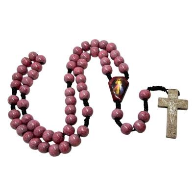 Opakowanie Różaniec drewniany róż