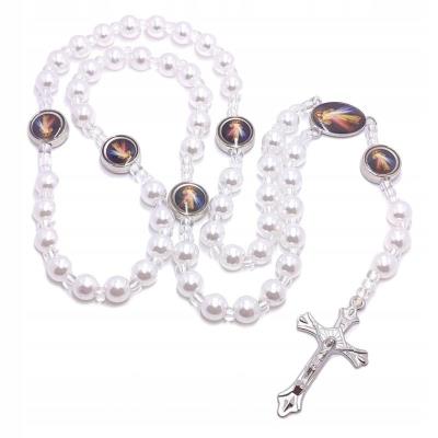 Opakowanie Różaniec imitacja perły kulka 8mm