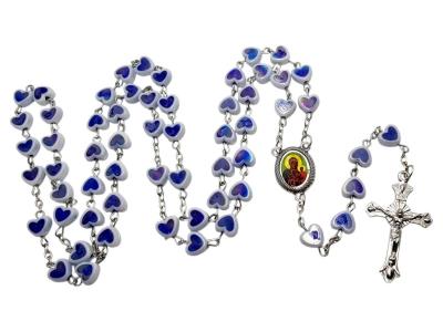 Opakowanie Różaniec M.B. Częstochowska serduszka niebieskie