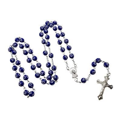 Opakowanie Różaniec niebieski krzyżyki