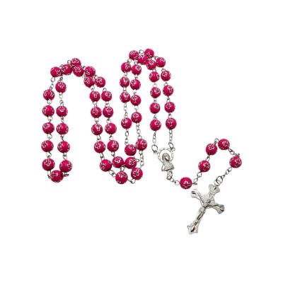 Opakowanie Różaniec różowy krzyżyki