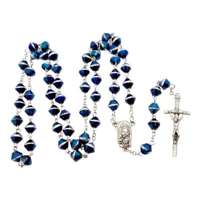 Opakowanie Różaniec szklany niebieski