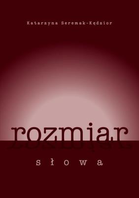 Okładka książki Rozmiar słowa