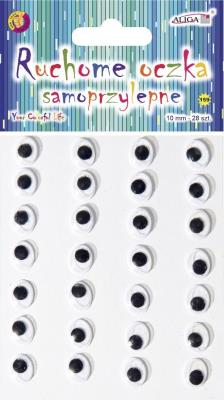 Opakowanie Ruchome oczka samoprzylepne 10mm 28szt