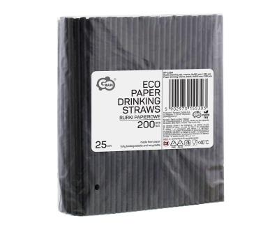 Opakowanie Rurki papierowe czarne 8x252mm 200szt