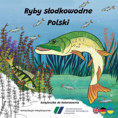 Okładka książki Ryby słodkowodne w Polsce - książeczka do kolorowa
