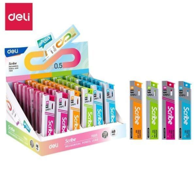 Rysiki 0,5mm 2B mix DELI. Wydawca: DELI. SmakLiter.pl Opakowanie Rysiki 0,5mm 2B mix DELI