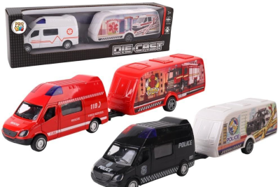 Opakowanie Samochód bus z przyczepą kempingową metal mix