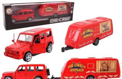 Opakowanie Samochód z przyczepą kempingową metal mix