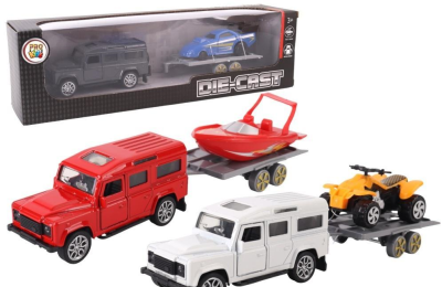 Opakowanie Samochód z przyczepą letnie aktywności metal mix