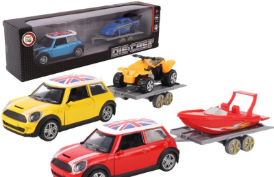 Opakowanie Samochód z przyczepą letnie aktywności metal mix