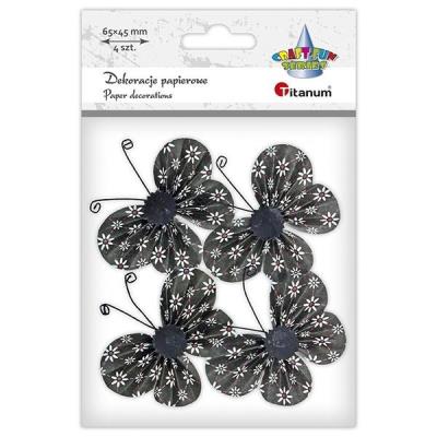 Opakowanie Samoprzylepne papierowe motyle 65x45mm 4szt