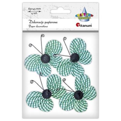 Opakowanie Samoprzylepne papierowe motyle 65x45mm 4szt