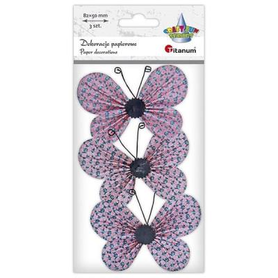 Opakowanie Samoprzylepne papierowe motyle 82x53mm 3szt