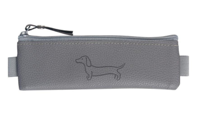 Saszetka mini z gumką na zeszyt Sharky popielata. Wydawca: MFP. SmakLiter.pl Opakowanie Saszetka mini z gumką na zeszyt Sharky popielata