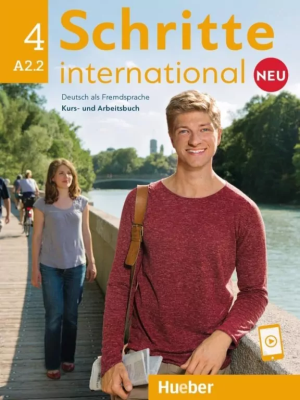 Schritte International Neu 4 A2.2 podręcznik. Autor:   Praca zbiorowa. SmakLiter.pl Okładka książki Schritte International Neu 4 A2.2 podręcznik