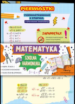 Opakowanie Ściąga Harmonjka Matematyka pierwiastki i procenty