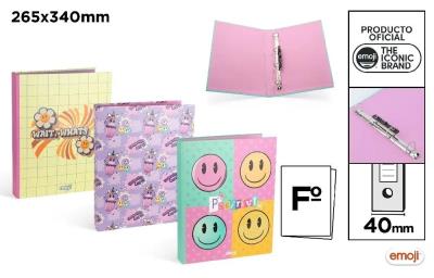 Opakowanie Segregator 4-ringowy 265x340mm Emoji MIX