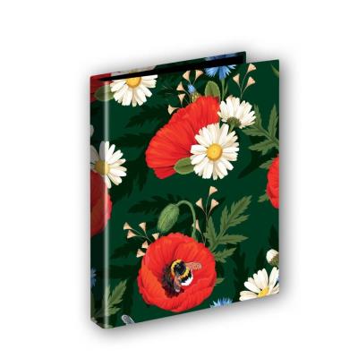 Opakowanie Segregator A5/2 Kwiaty Polskie Maki w zieleni