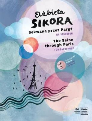 Okładka książki Sekwaną przez Paryż nuty na saksofon