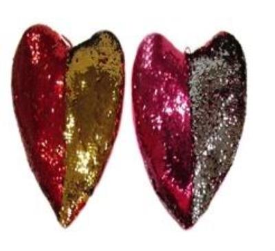 Opakowanie Serce cekinowe 37cm MIX