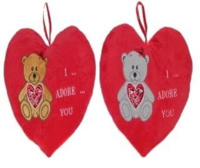 Opakowanie Serce I Adore You - Miś 25cm MIX