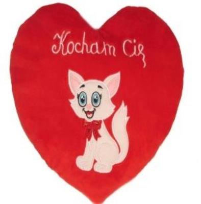 Opakowanie Serce Kocham Cię - Kot 25cm