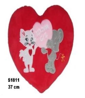 Opakowanie Serce Kocham Cię - Kot 37cm MIX