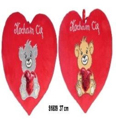 Opakowanie Serce Kocham Cię - Miś 37cm MIX