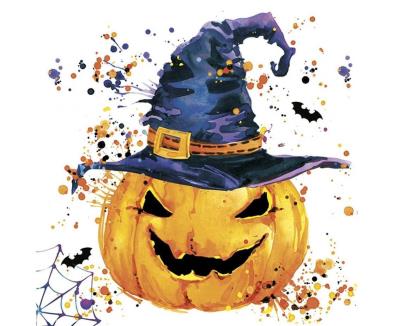 Opakowanie Serwetki pap. Creepy Pumpkin with Splashes 33x33cm