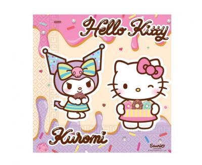 Opakowanie Serwetki papierowe Hello Kitty and Kuromi 33x33cm 20szt.