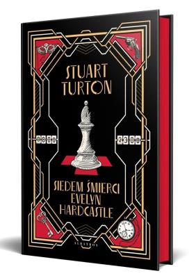 Siedem śmierci Evelyn Hardcastle (barwione brzegi). Autor: Stuart Turton. SmakLiter.pl Okładka książki Siedem śmierci Evelyn Hardcastle (barwione brzegi)