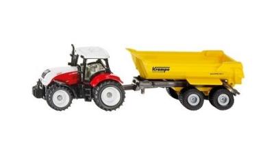 Opakowanie Siku Orange - Steyr z przyczepą wywrotką Krampe