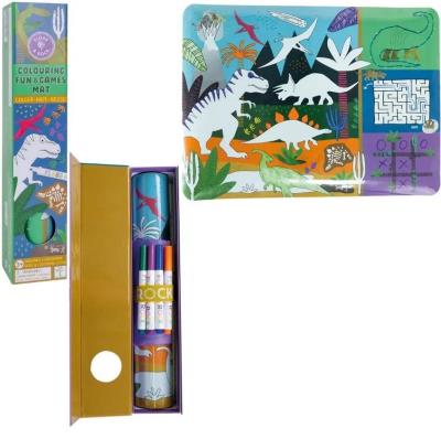 Opakowanie Silikonowa mata z łamigłowkami i grami Dinozaury