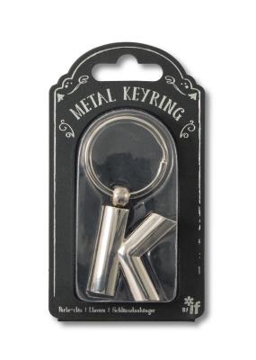 Opakowanie Silver Letter Keyring - brelok do kluczy litera K