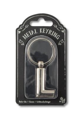 Opakowanie Silver Letter Keyring - brelok do kluczy litera L