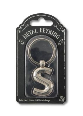 Opakowanie Silver Letter Keyring - brelok do kluczy litera S