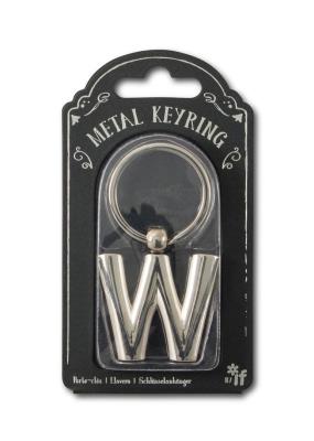 Opakowanie Silver Letter Keyring - brelok do kluczy litera W